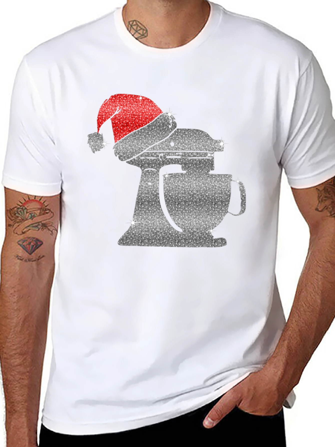 Festive Mixer Graphic Tee - Holiday Baking Shirt