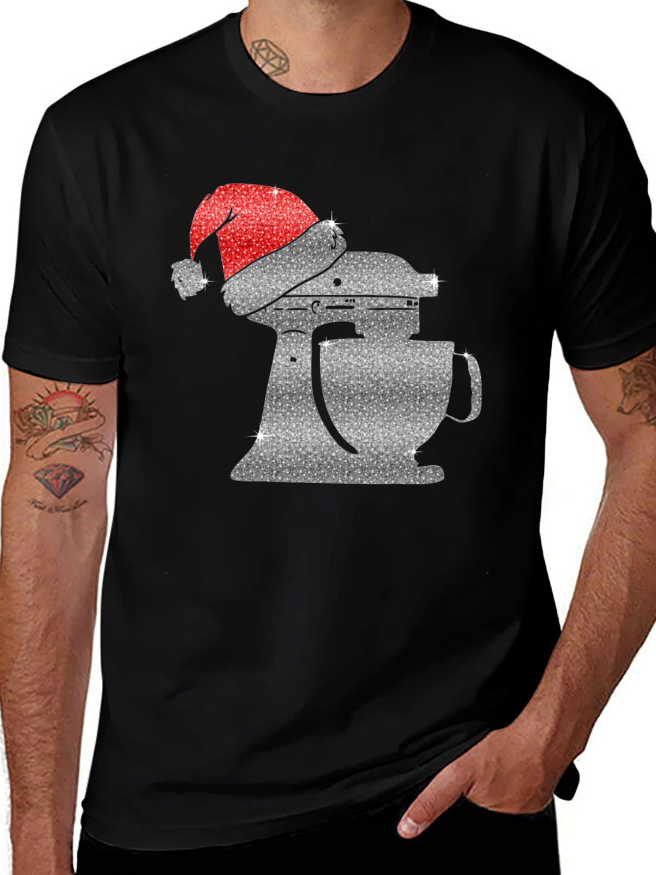 Festive Mixer Graphic Tee - Holiday Baking Shirt