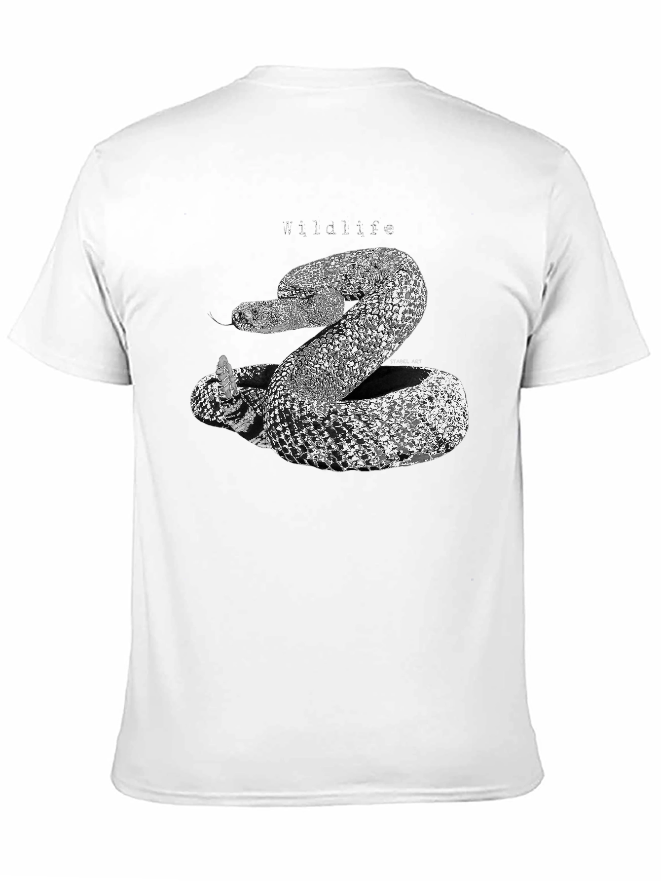 Wildlife Snake Graphic Print Black T-Shirt