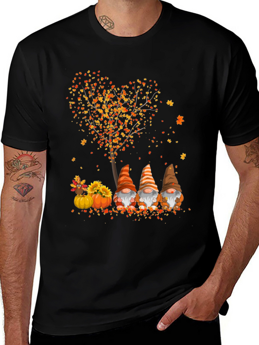 Fall Gnomes Thanksgiving T-Shirt - Cute Autumn Design