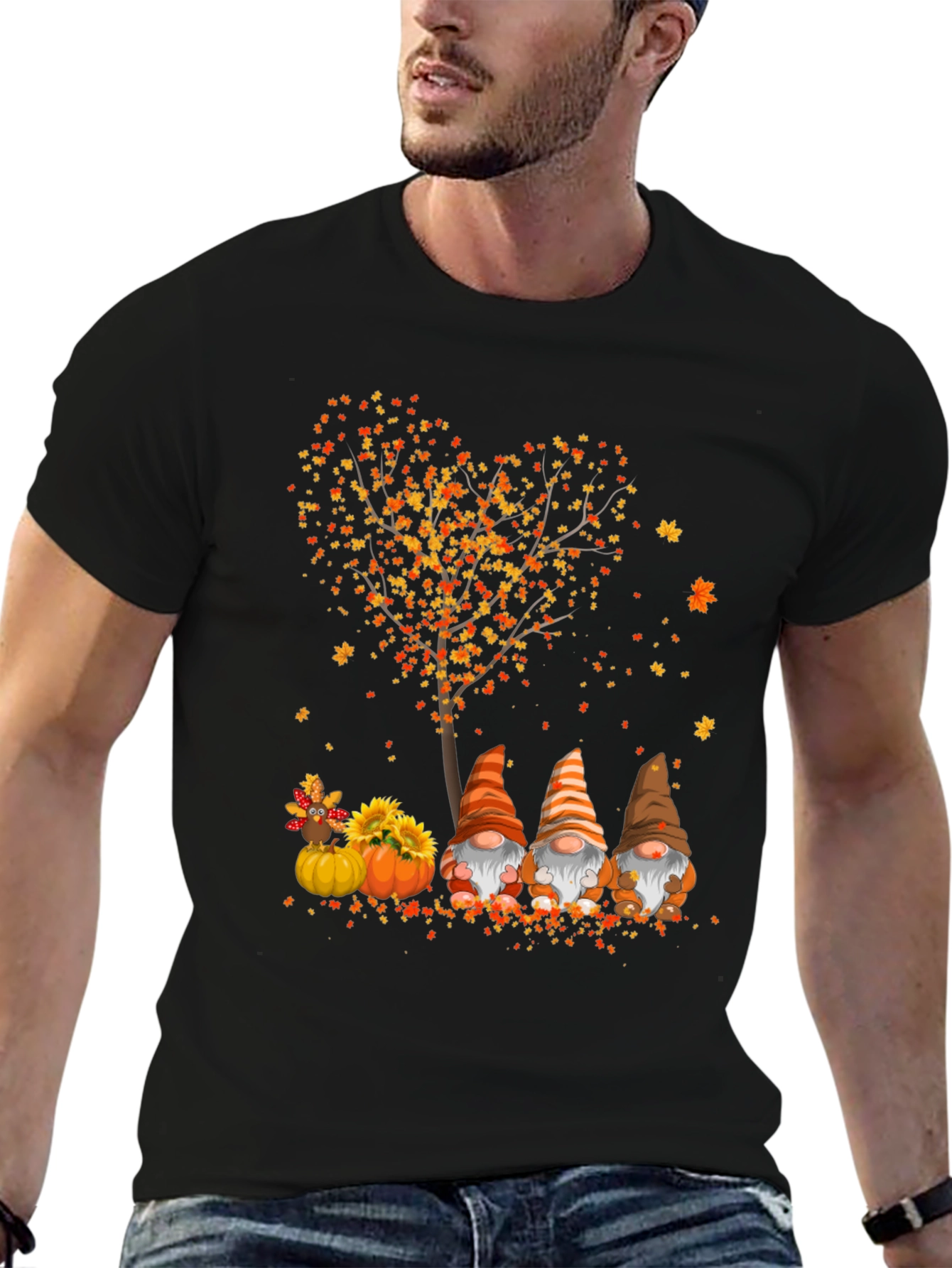 Fall Gnomes Thanksgiving T-Shirt - Cute Autumn Design