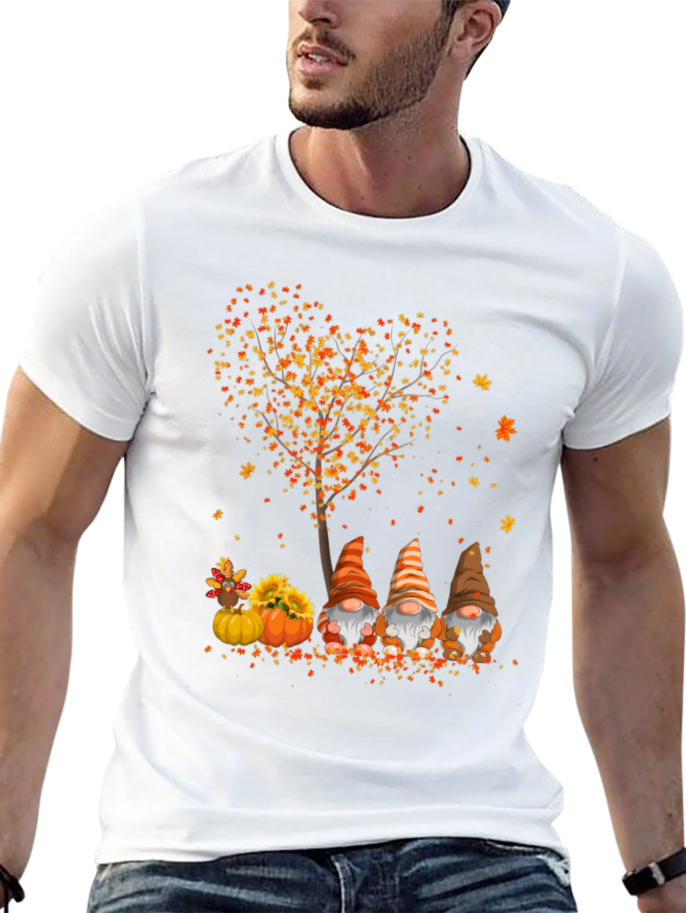Fall Gnomes Thanksgiving T-Shirt - Cute Autumn Design