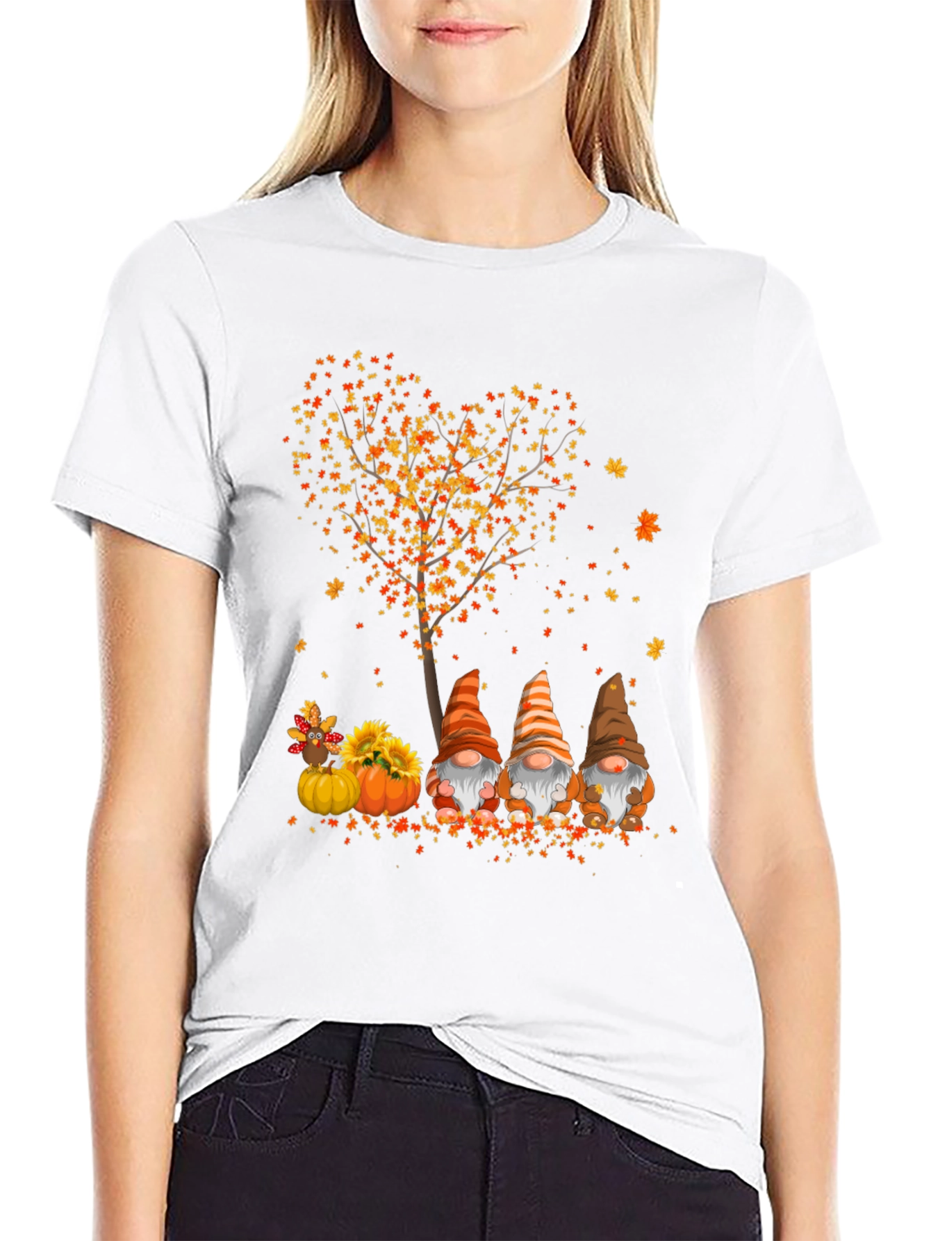Fall Gnomes Thanksgiving T-Shirt - Cute Autumn Design