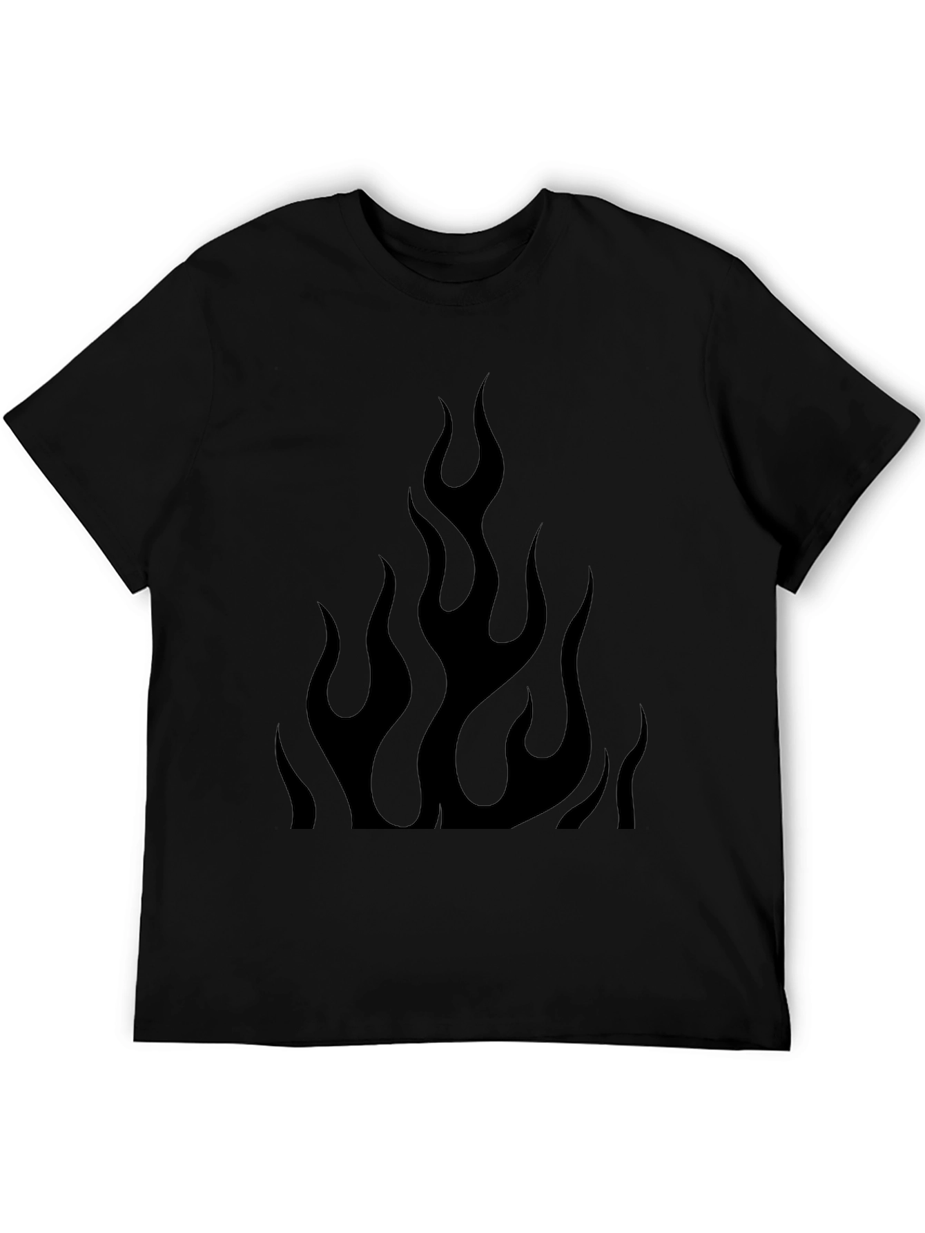 Black Flame Graphic Tee - Mens Style