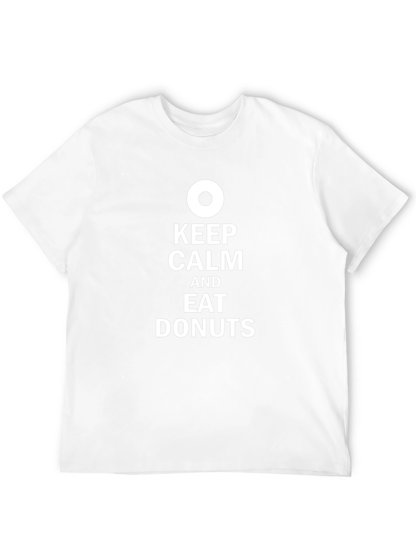 Keep Calm and Eat Donuts Black T-Shirt
