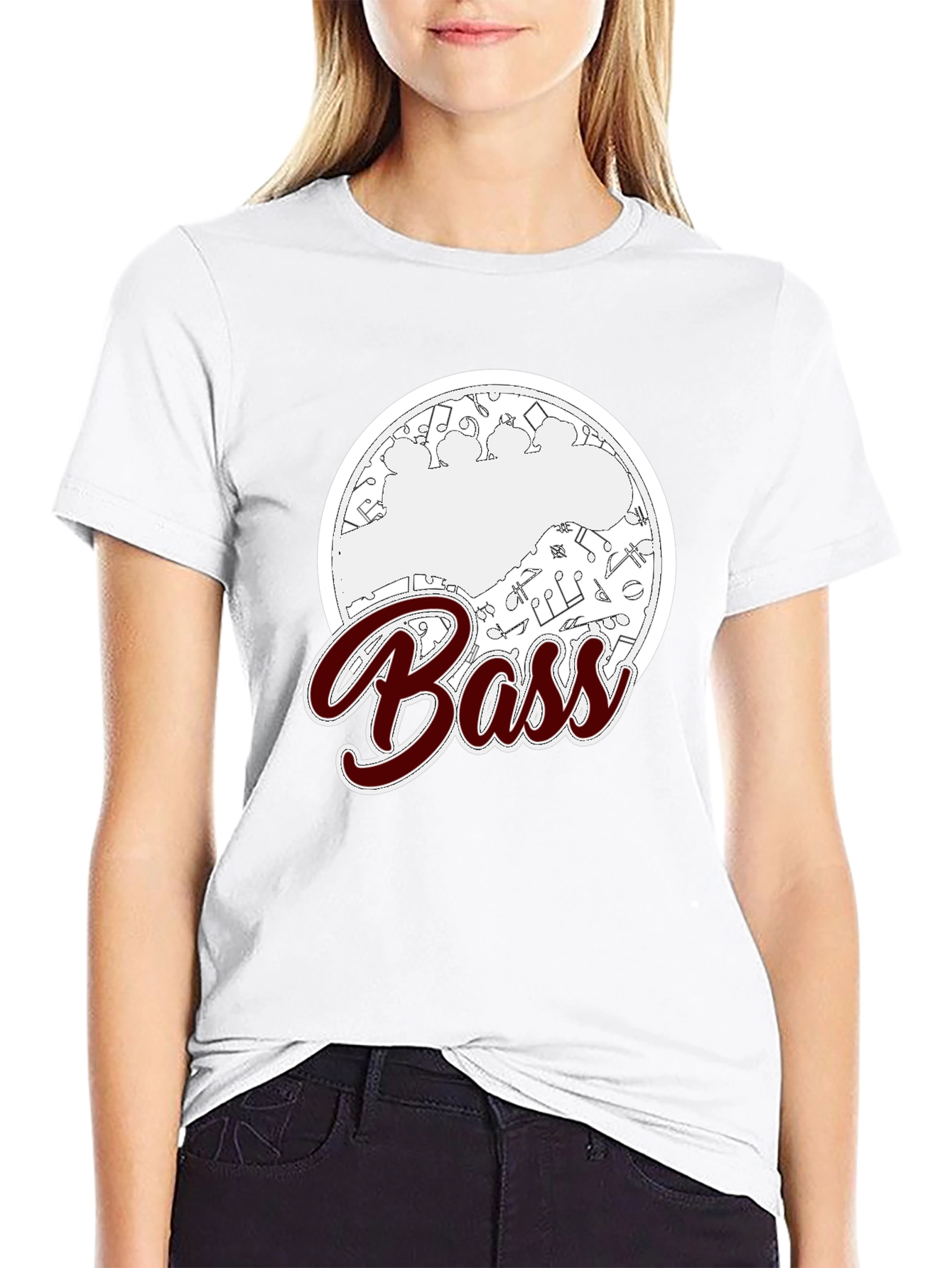 Bass Music Notes Graphic T-Shirt - Mens