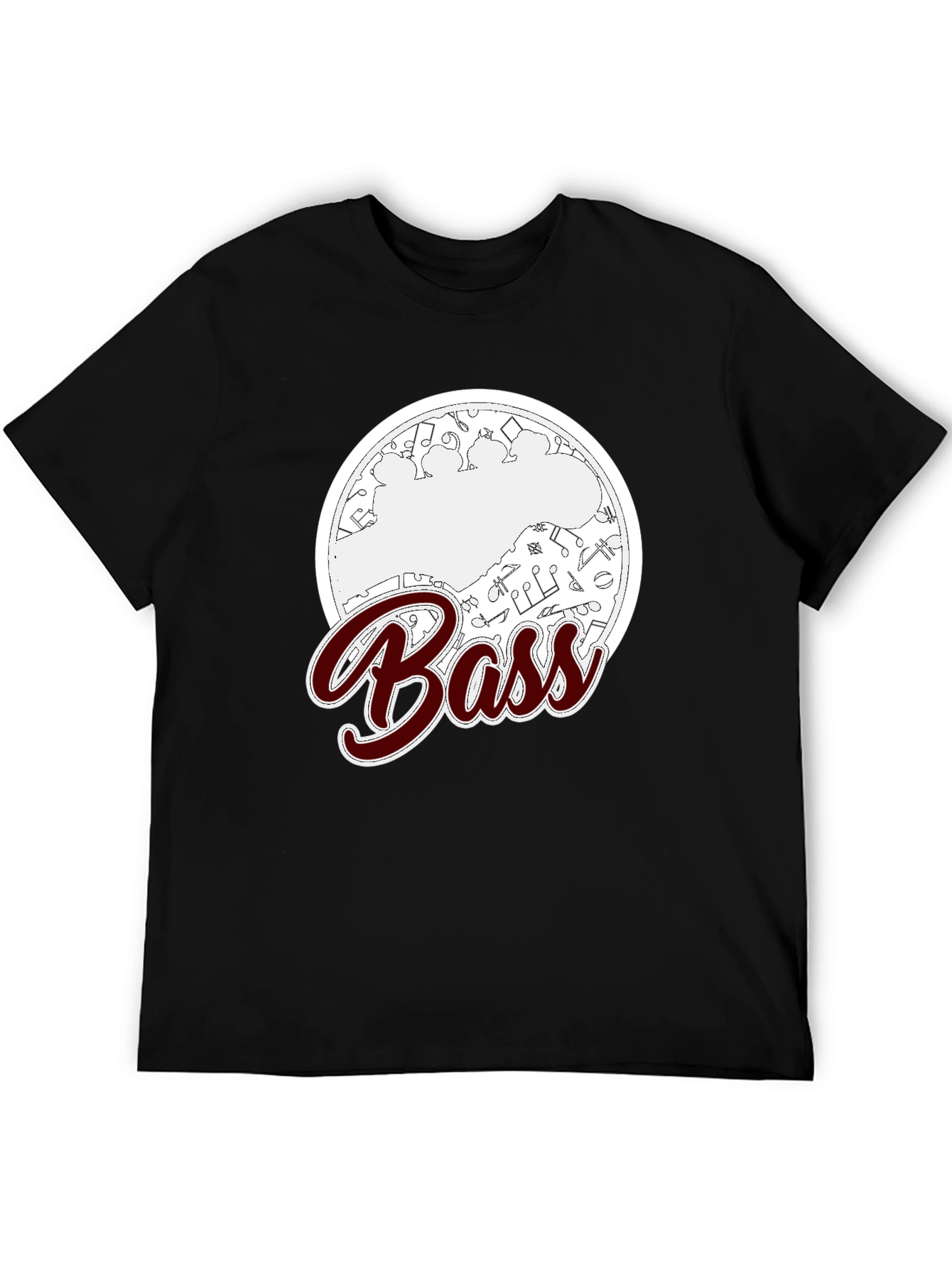 Bass Music Notes Graphic T-Shirt - Mens