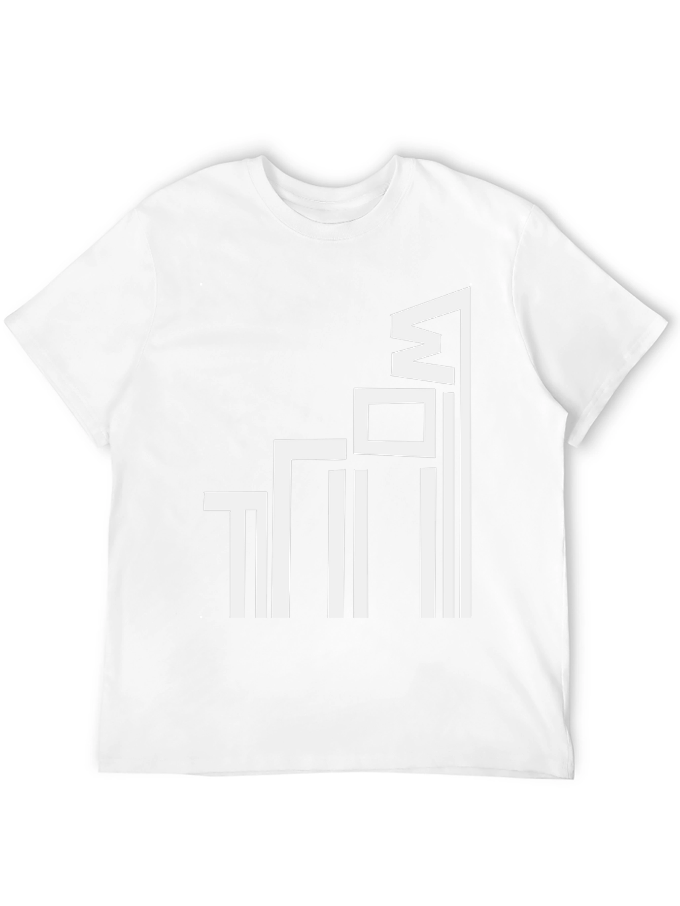 Modern Geometric Graphic Tee - Black