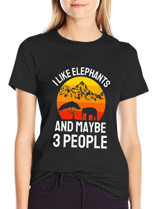 I Like Elephants Funny Graphic Tee