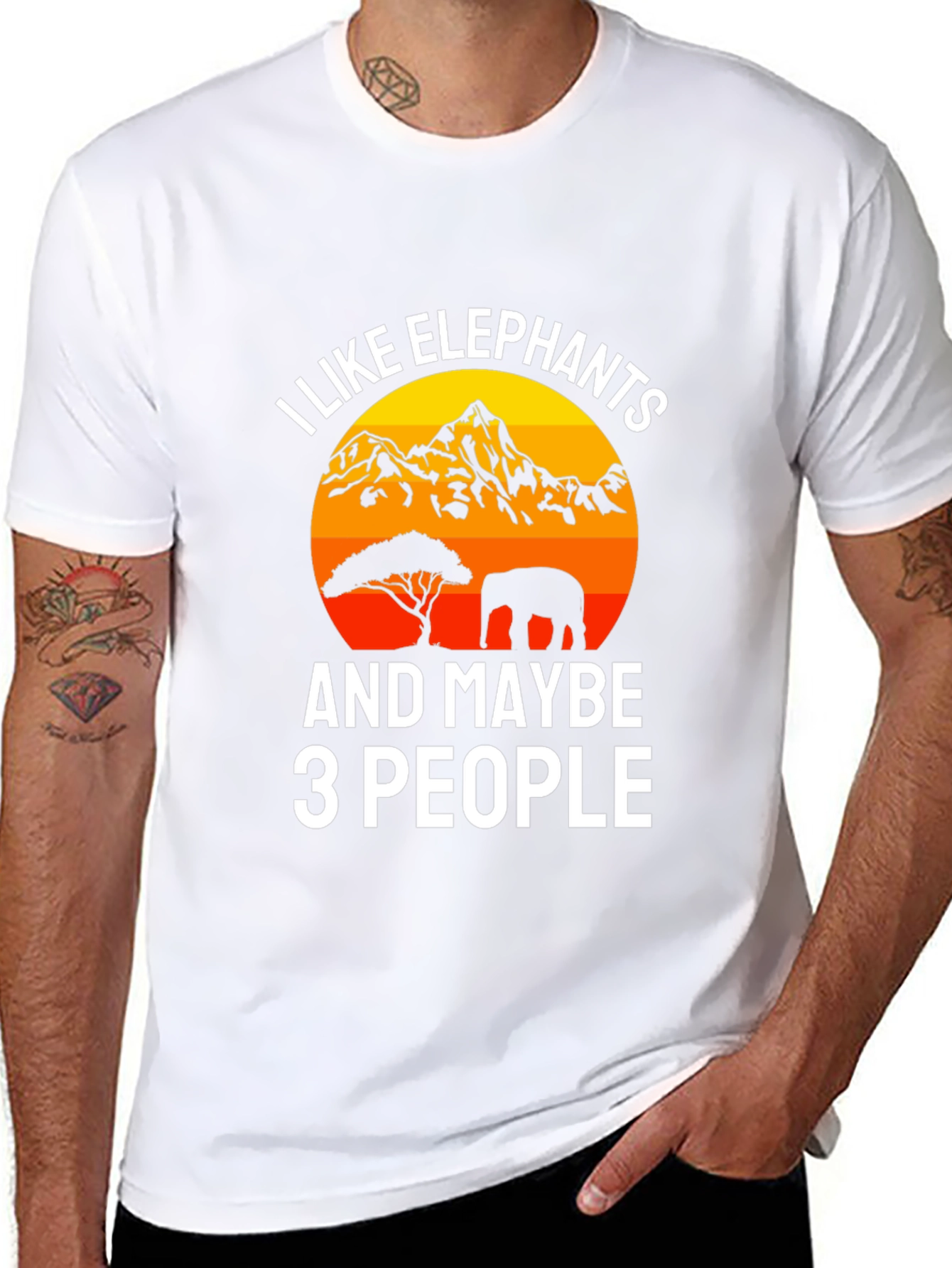 I Like Elephants Funny Graphic Tee