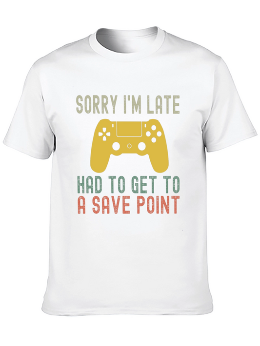 Gamer Excuse T-Shirt: Sorry Im Late - Save Point Tee