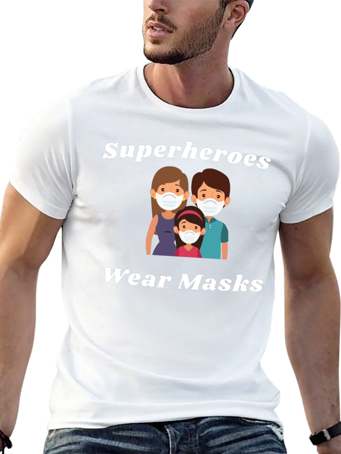 Superheroes Wear Masks Graphic T-Shirt
