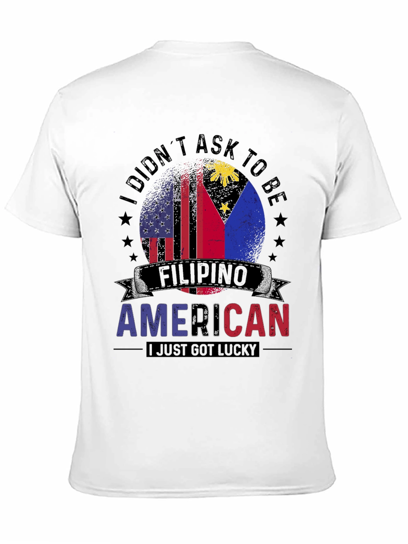 Filipino American Pride T-Shirt - Lucky to be Both!