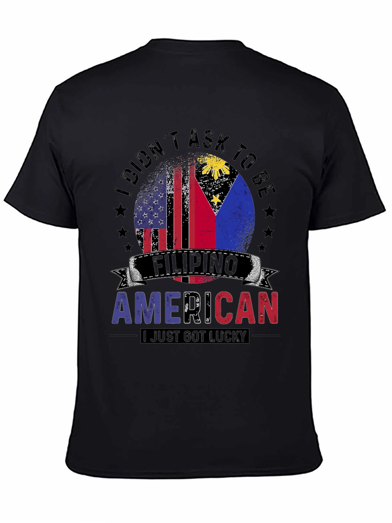 Filipino American Pride T-Shirt - Lucky to be Both!