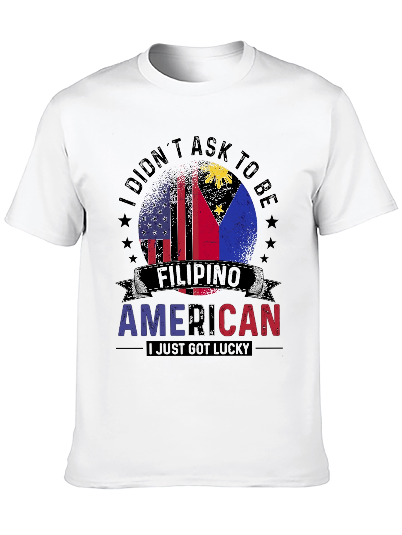 Filipino American Pride T-Shirt - Lucky to be Both!