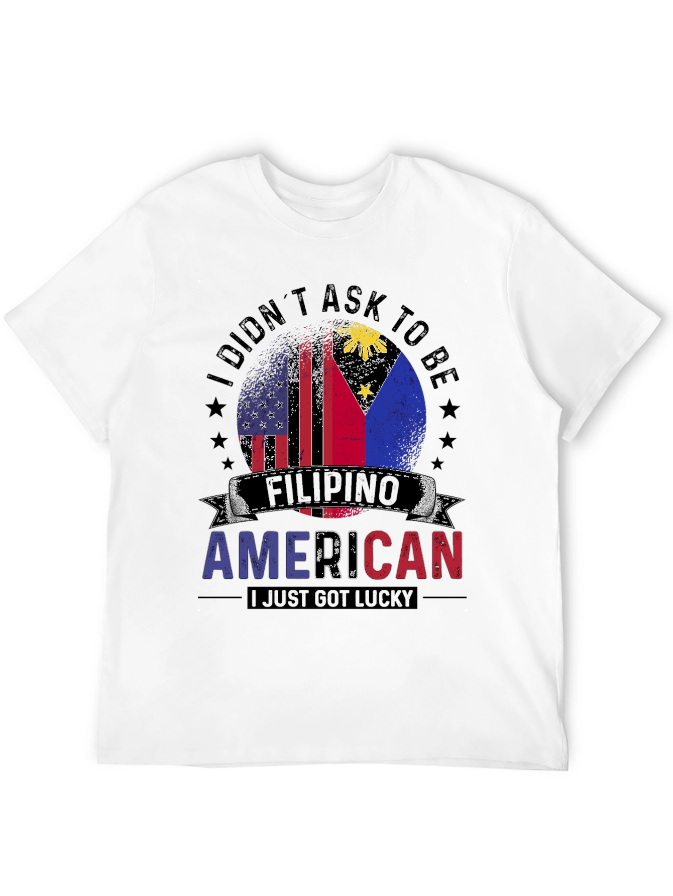 Filipino American Pride T-Shirt - Lucky to be Both!