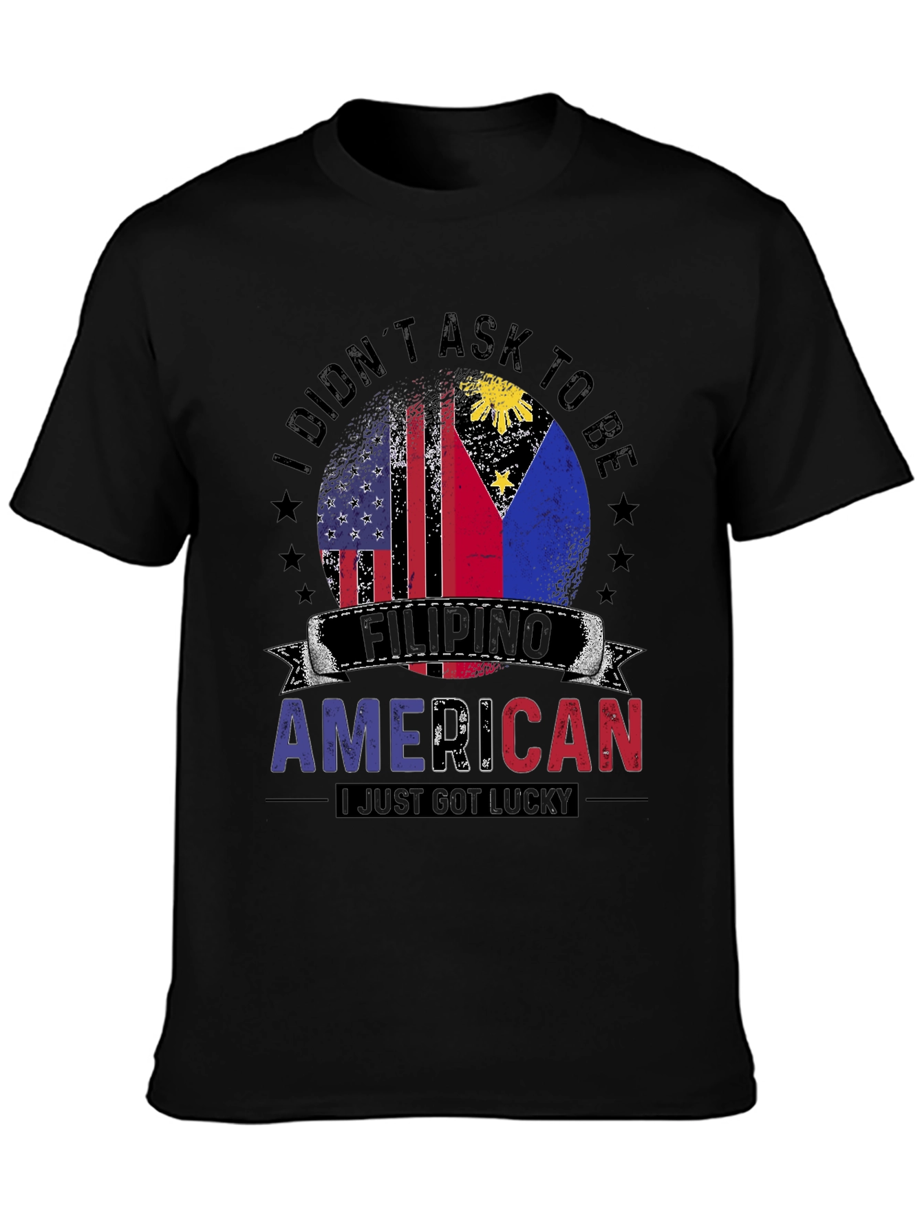 Filipino American Pride T-Shirt - Lucky to be Both!