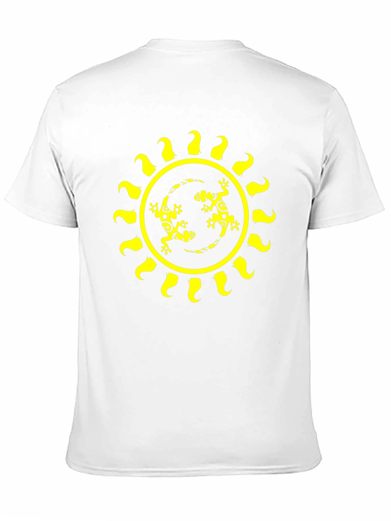 Lizard Sun Graphic Tee - Black Cotton T-Shirt