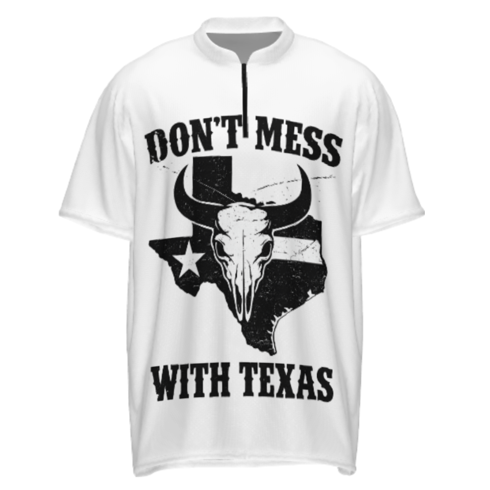 Don’t Mess With Texas Graphic T-Shirt – Vintage Western Bull Skull Cowboy Tee(z207)