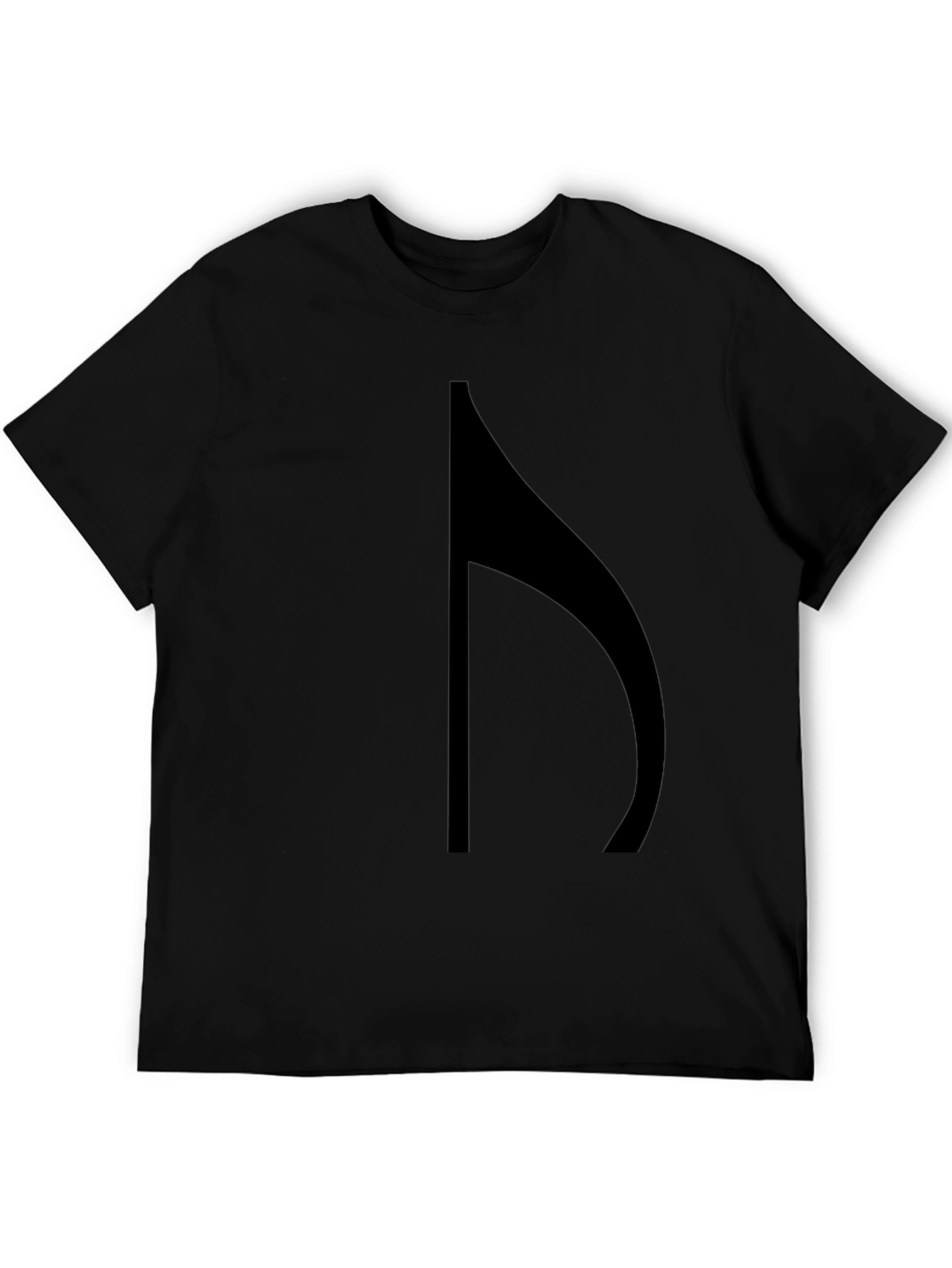 Unique Black Music Note Graphic Tee