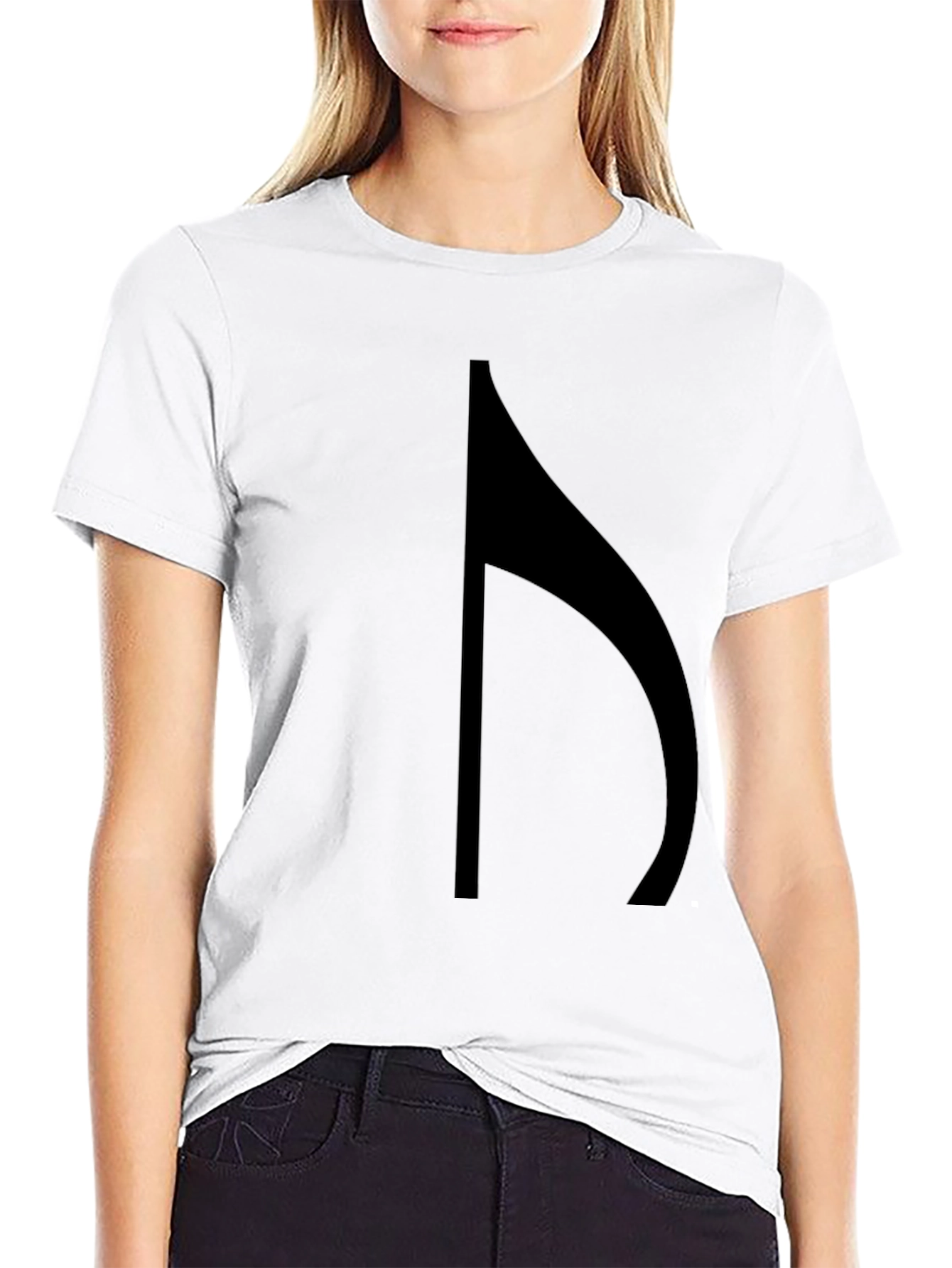 Unique Black Music Note Graphic Tee