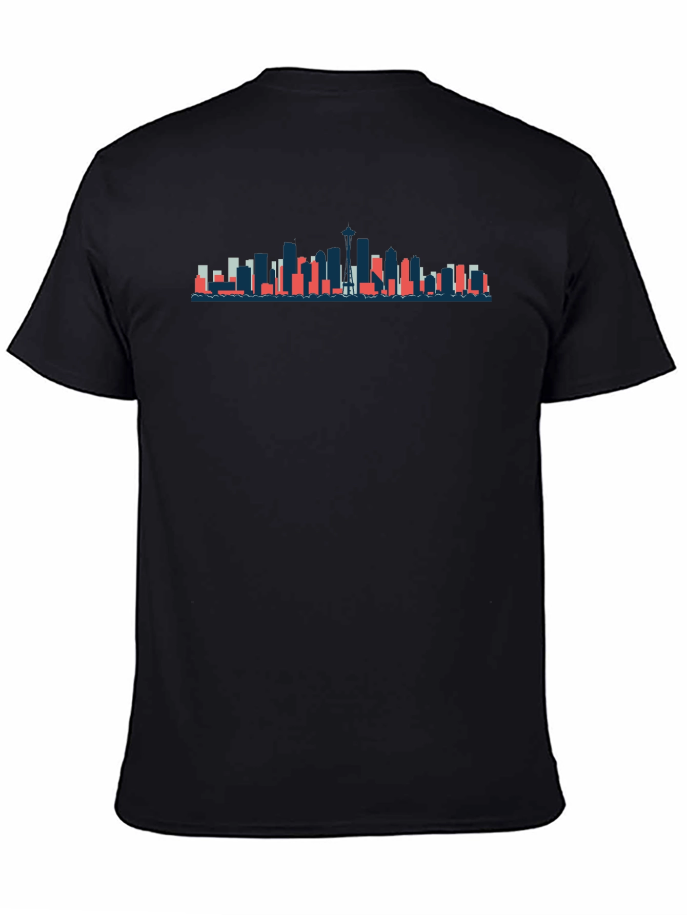 Seattle Skyline Graphic Black T-Shirt