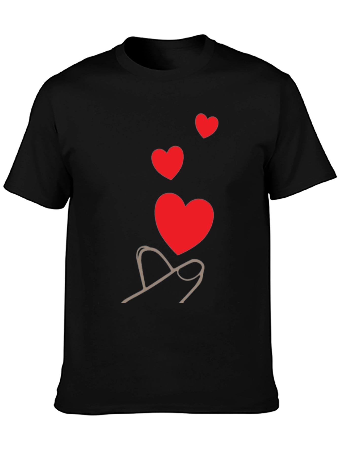 Heart Graphic Black T-Shirt