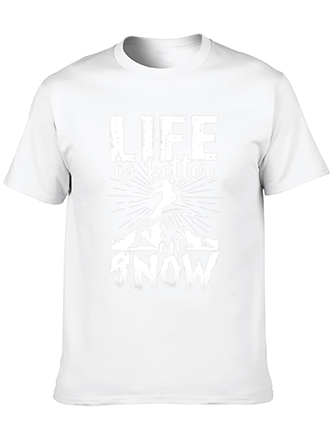 Life Is Better On Snow Graphic Tee - Black