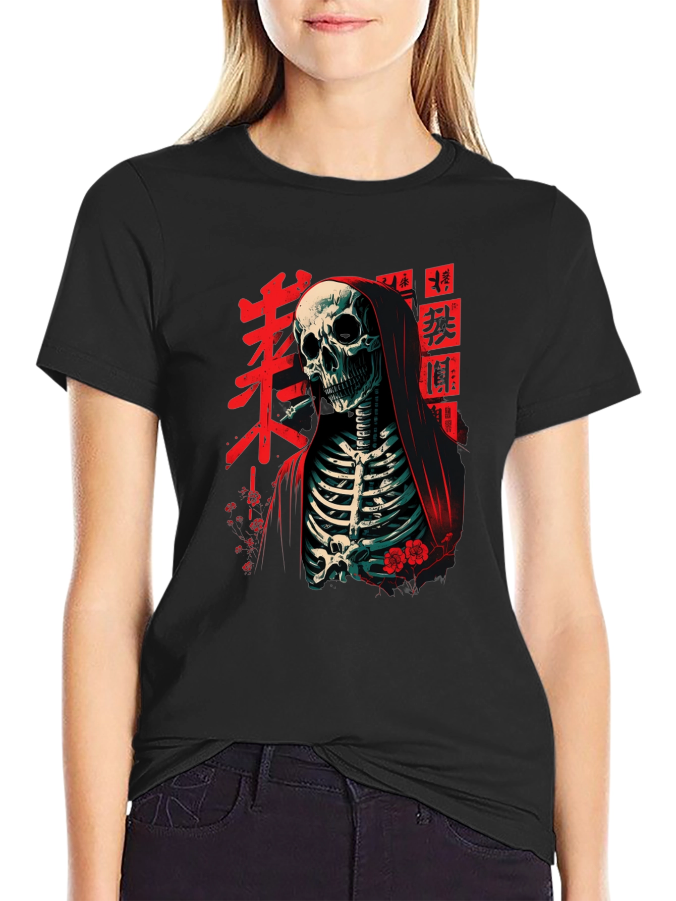Grim Reaper Tee - Japanese Skeleton Graphic T-Shirt