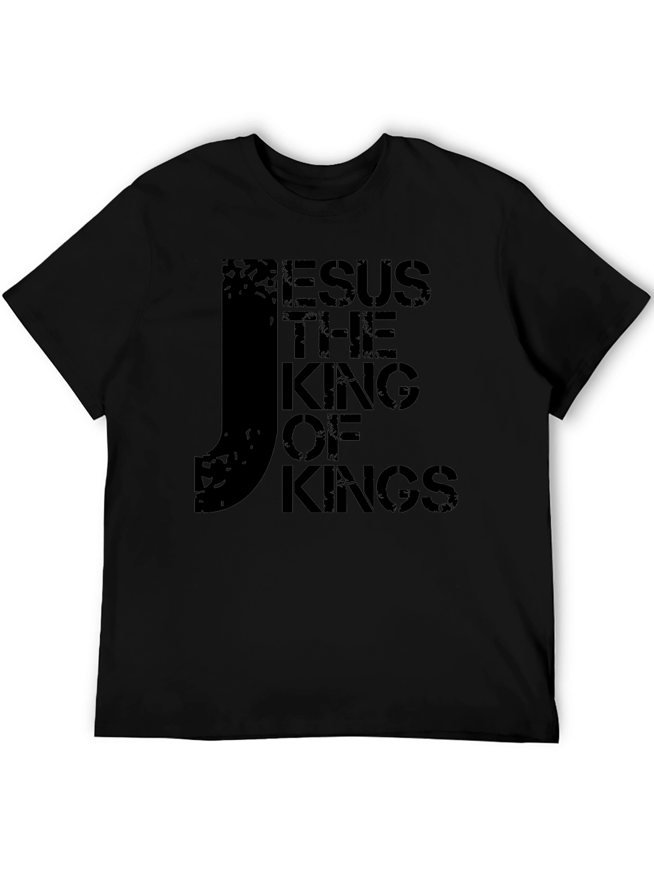 Jesus The King of Kings Black Graphic T-Shirt