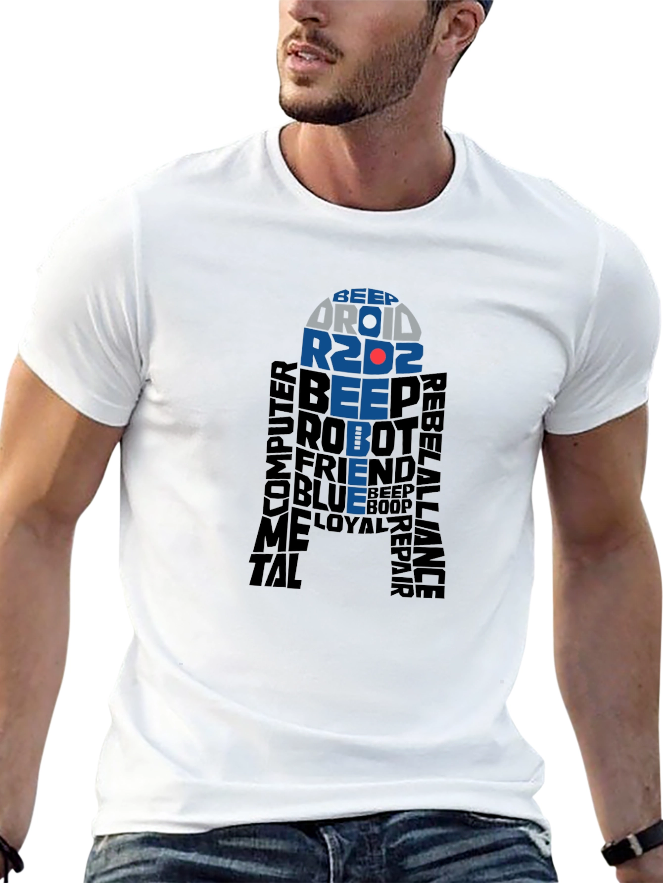 Star Wars R2D2 Word Art T-Shirt