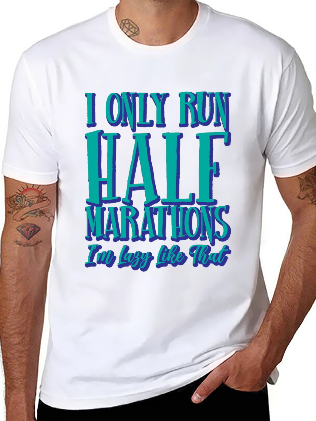 Funny Runner T-Shirt - Half Marathon Lazy