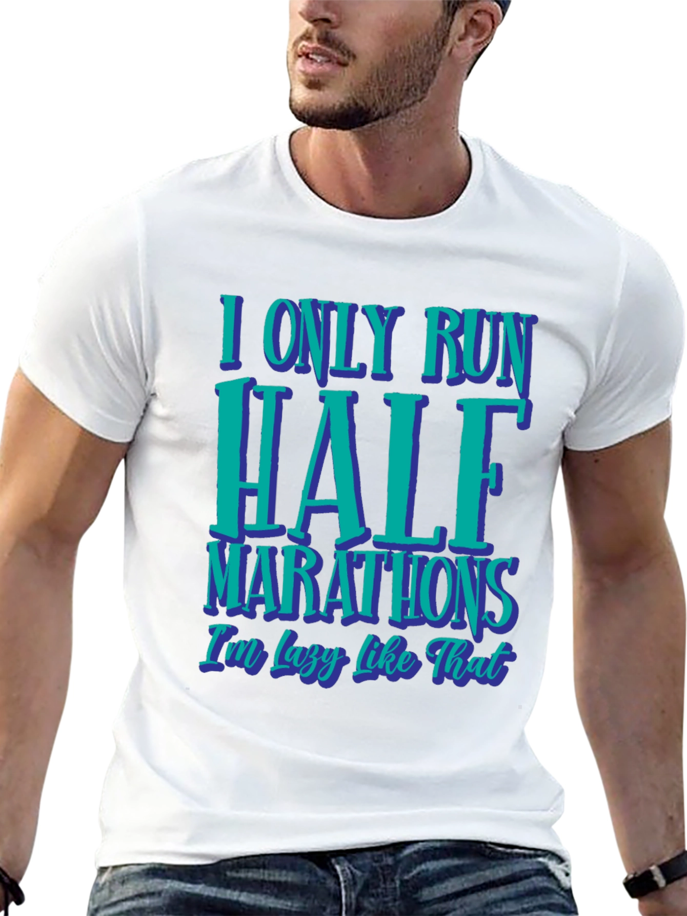 Funny Runner T-Shirt - Half Marathon Lazy
