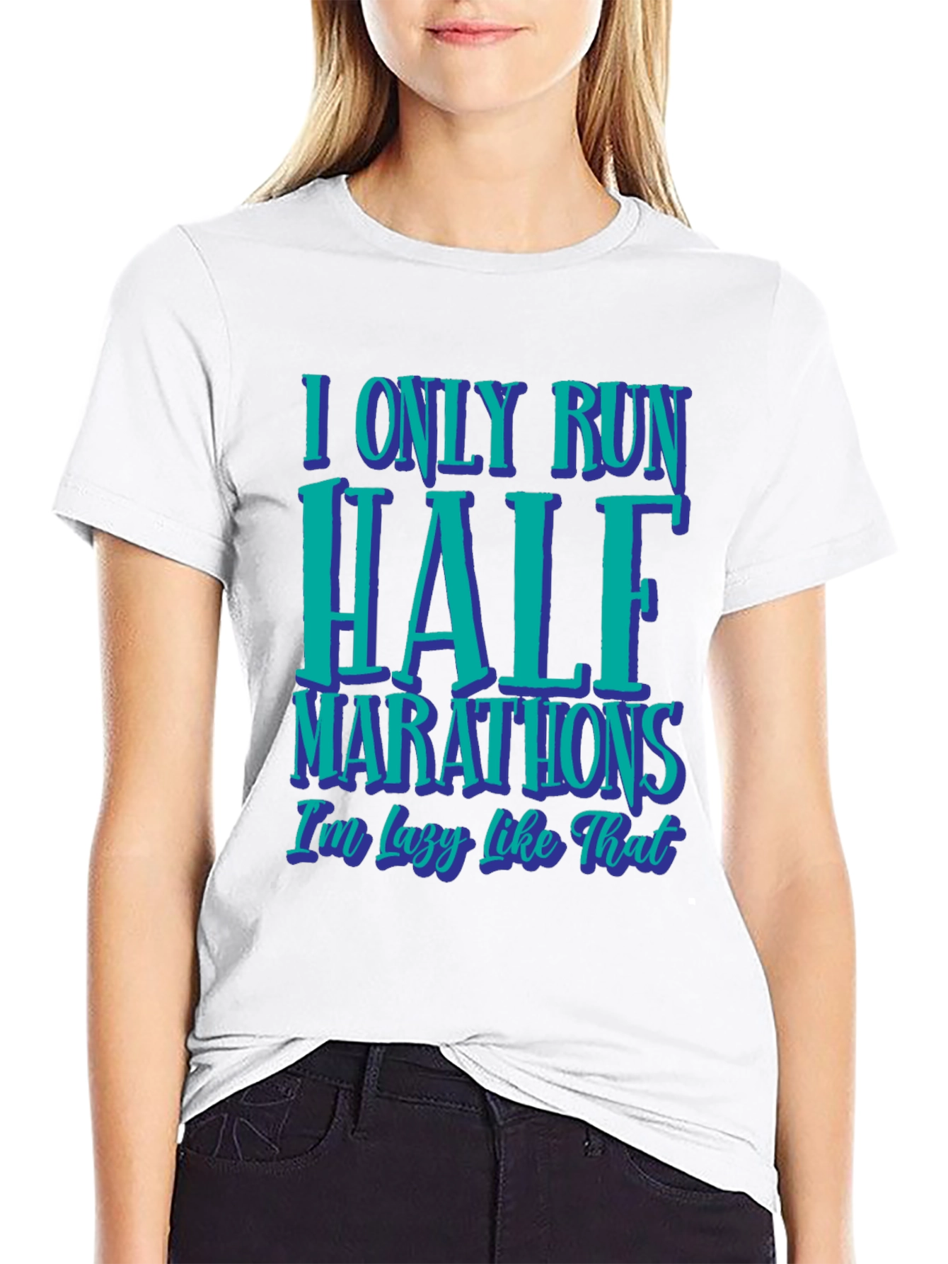 Funny Runner T-Shirt - Half Marathon Lazy