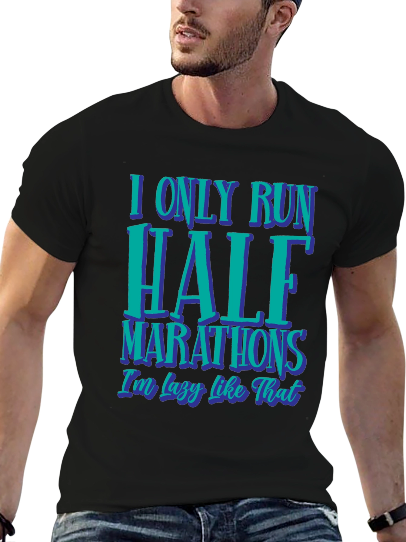 Funny Runner T-Shirt - Half Marathon Lazy
