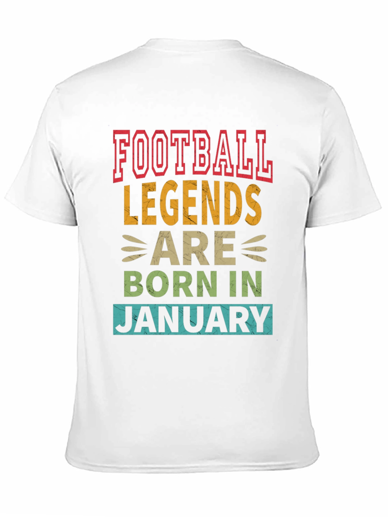 Football Legends January Birthday Black T-Shirt