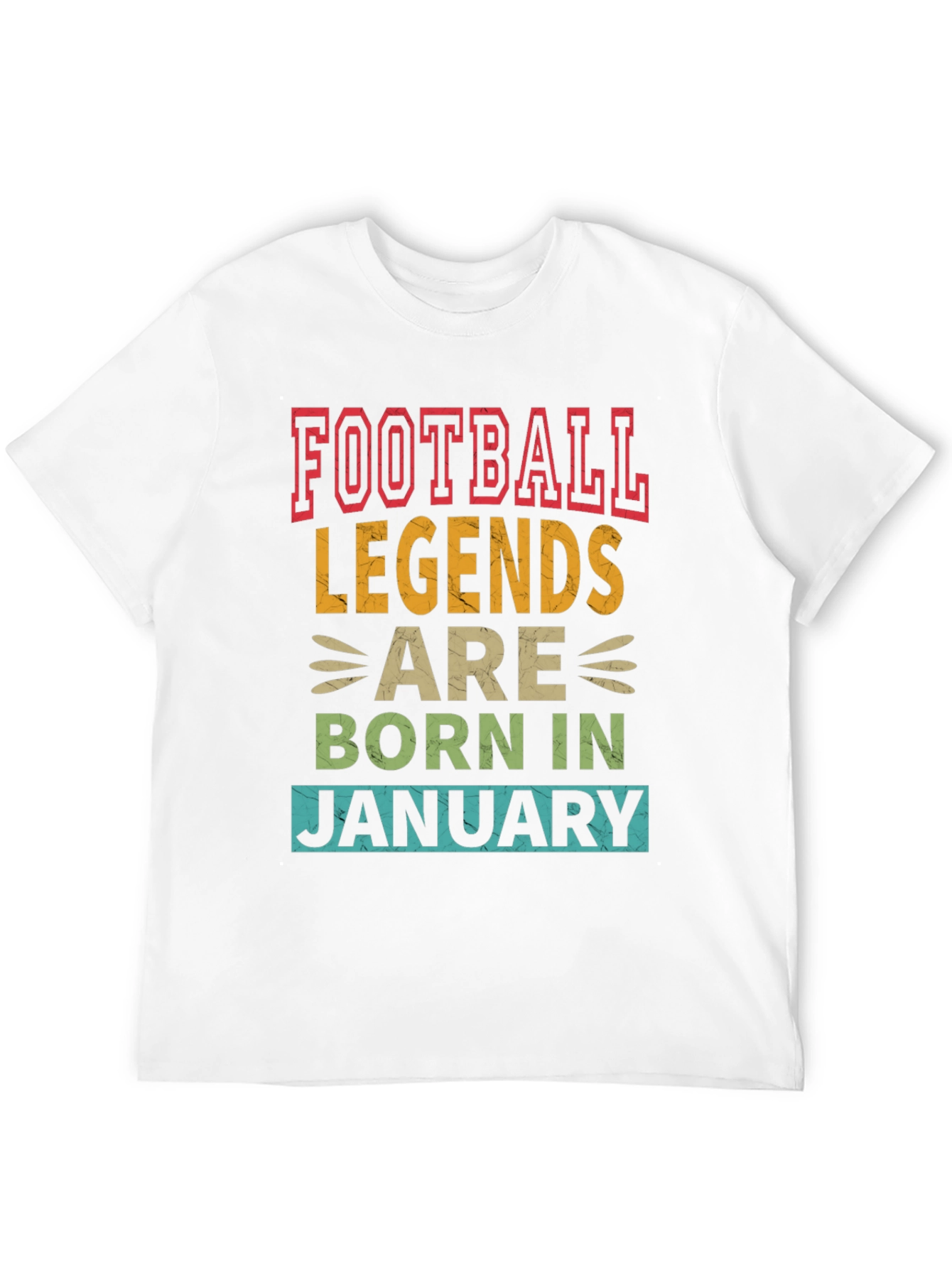 Football Legends January Birthday Black T-Shirt