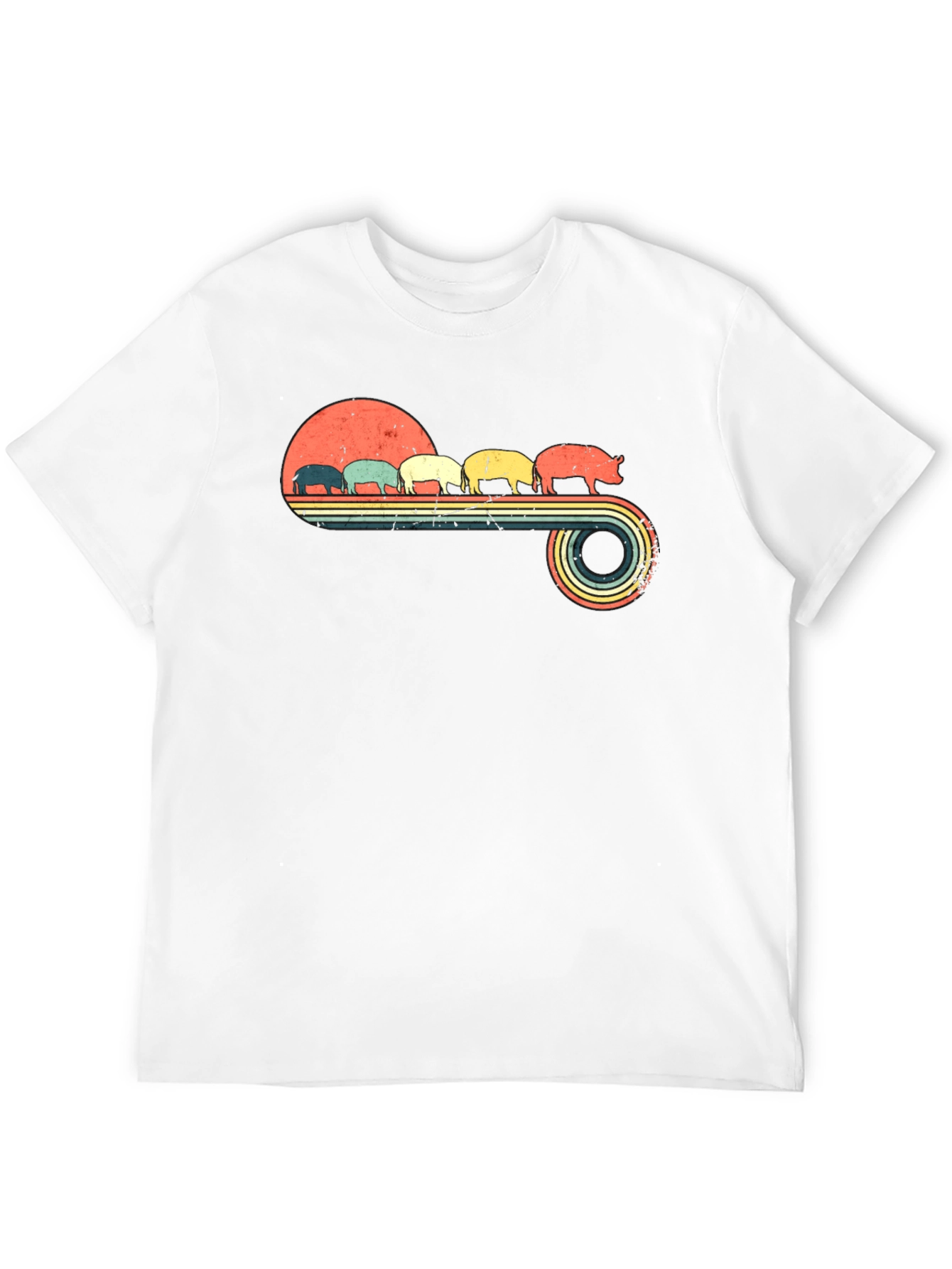 Retro Pig Silhouette T-Shirt