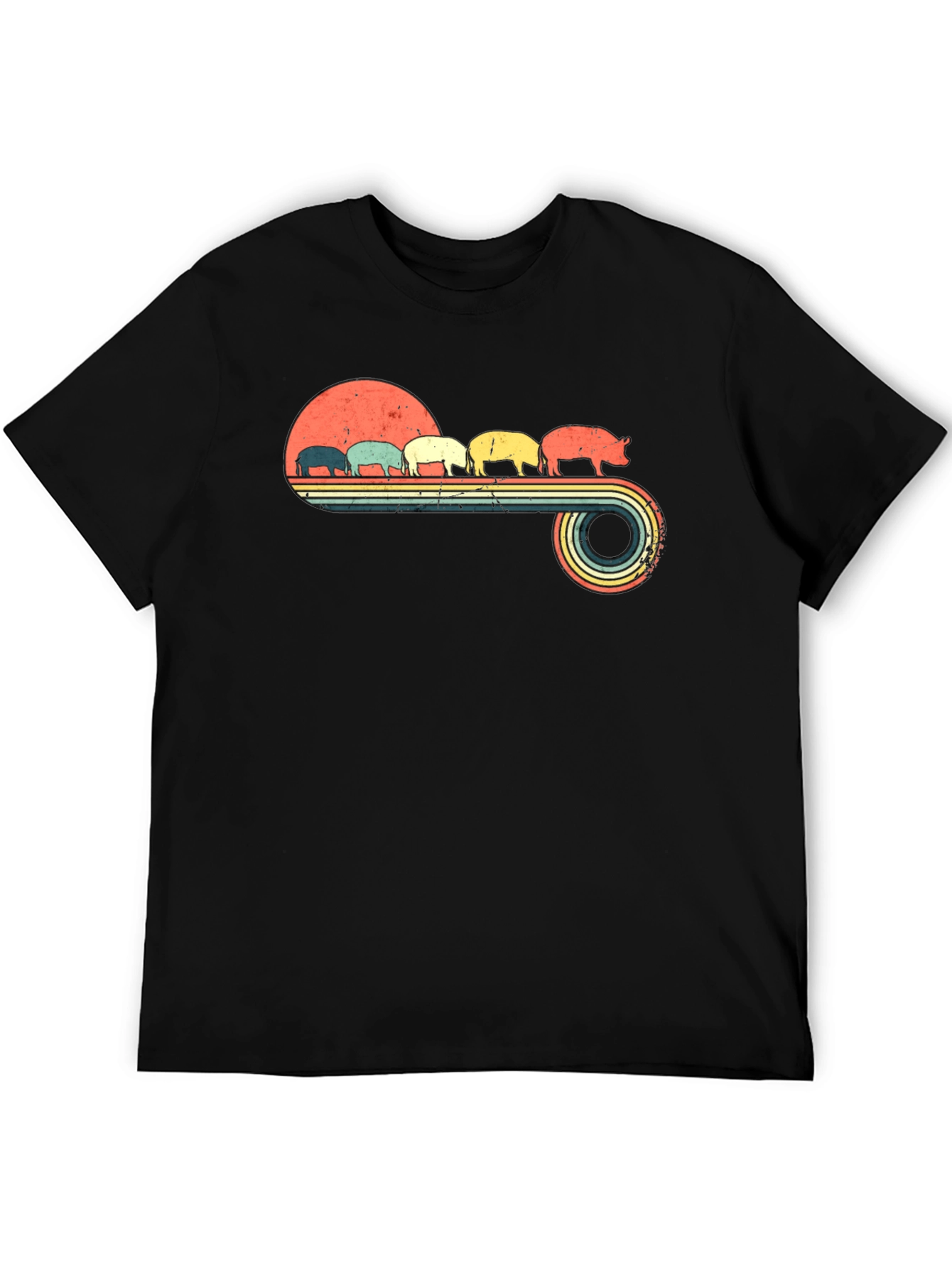 Retro Pig Silhouette T-Shirt
