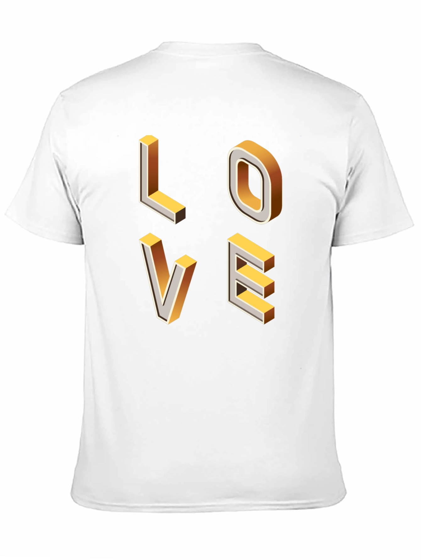 Trendy 3D Love Graphic Black T-Shirt
