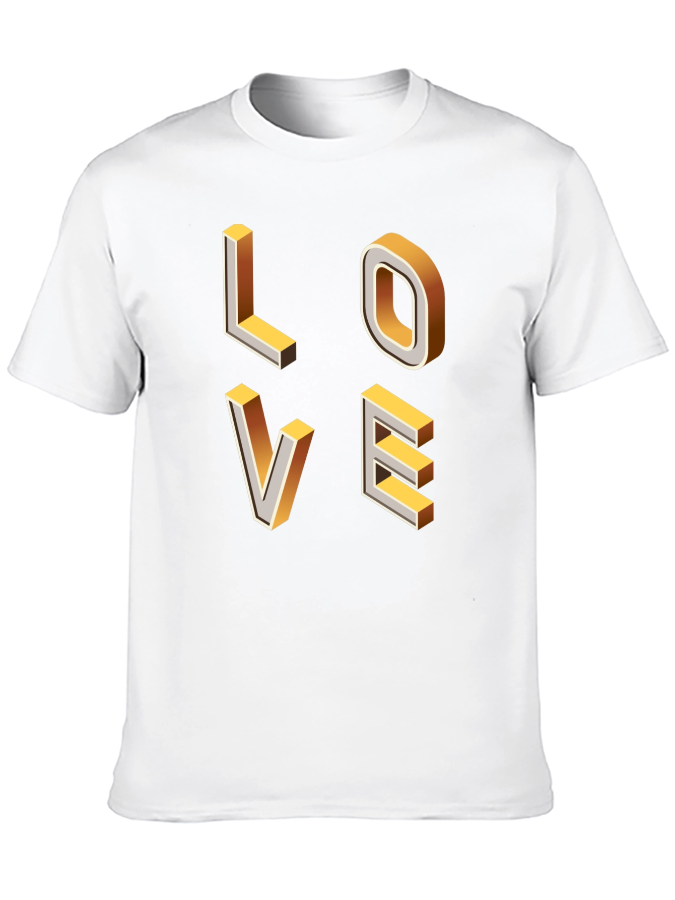 Trendy 3D Love Graphic Black T-Shirt