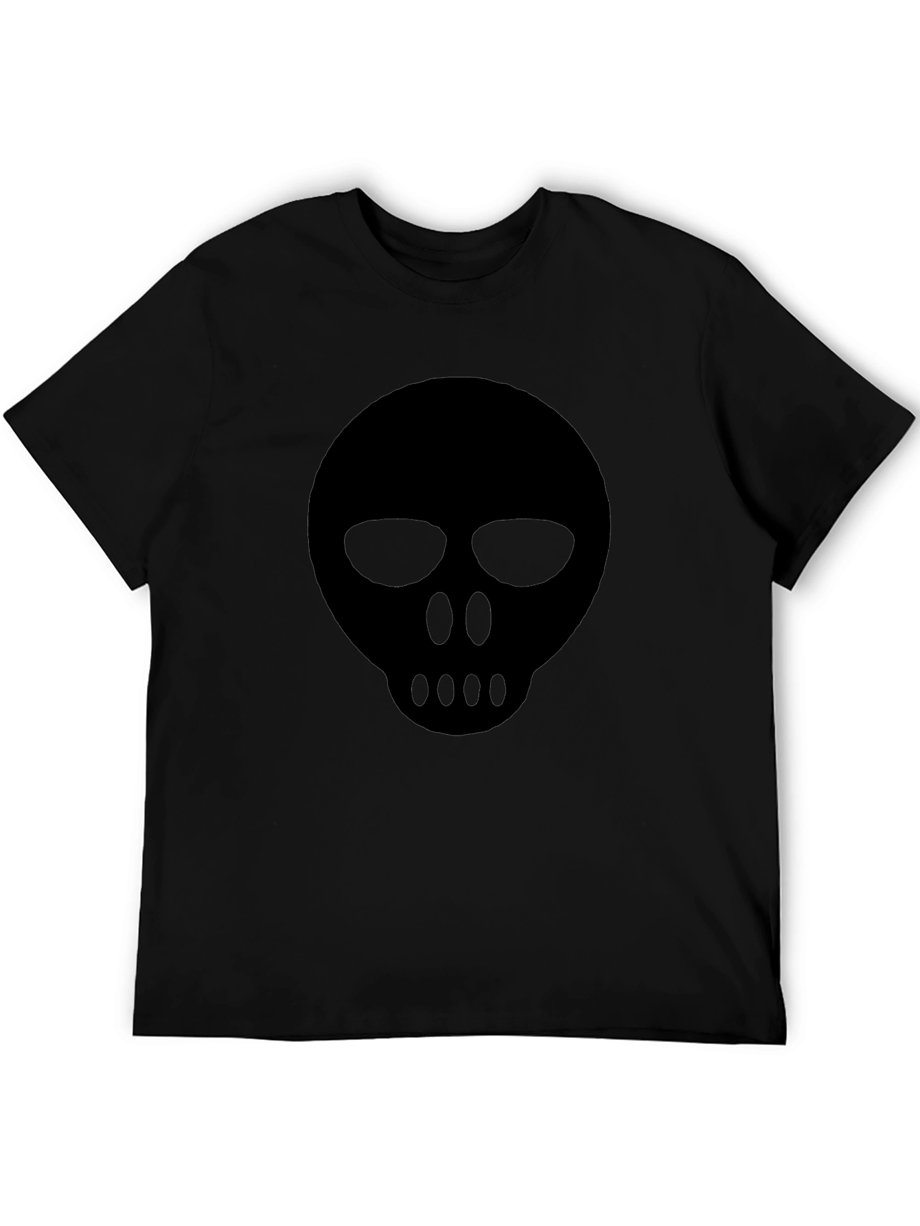 Mens Black Skull Graphic T-Shirt
