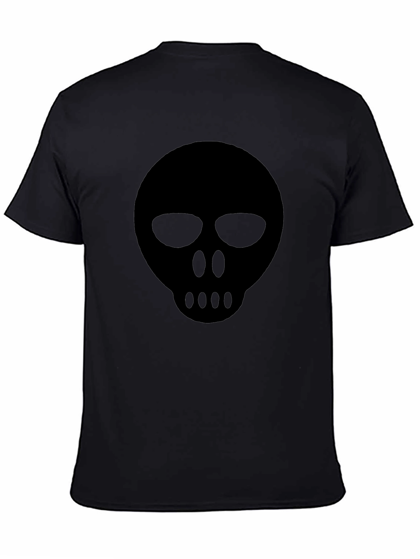 Mens Black Skull Graphic T-Shirt