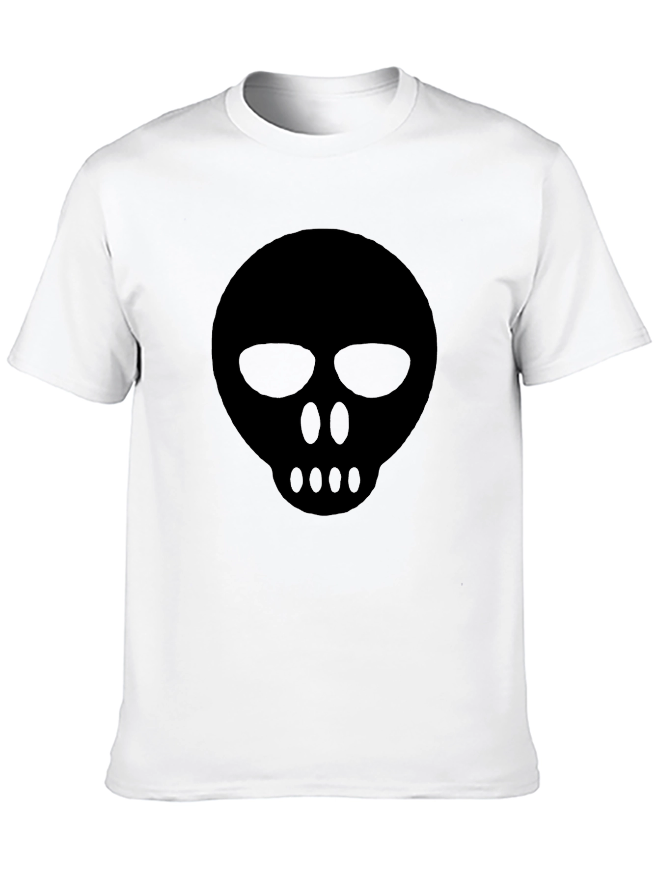Mens Black Skull Graphic T-Shirt