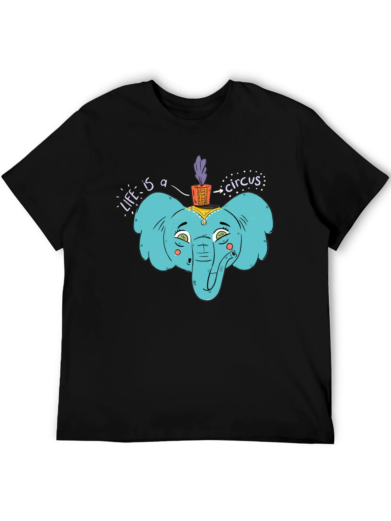 Circus Elephant Graphic Tee - Unisex Cotton T-Shirt