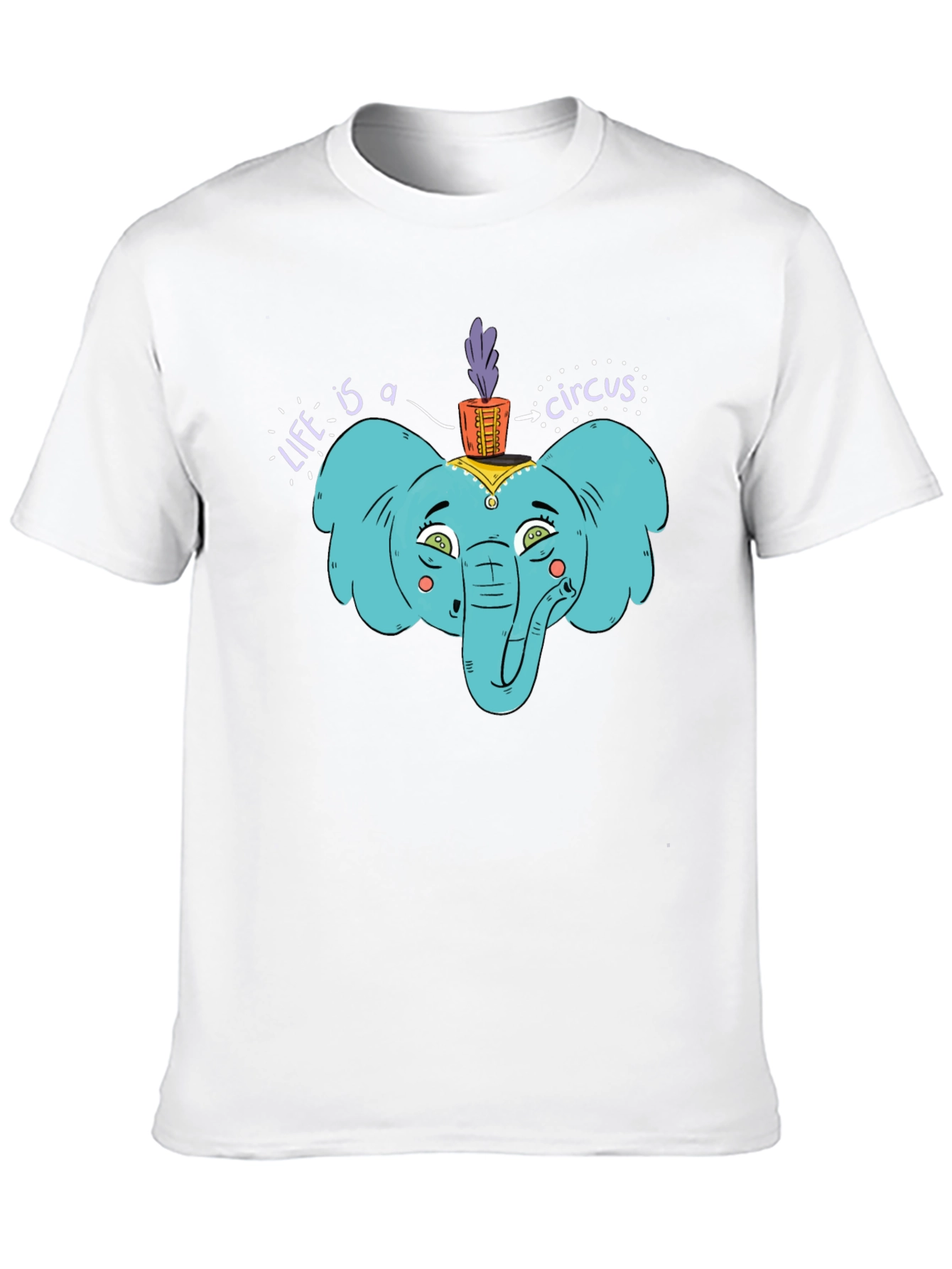 Circus Elephant Graphic Tee - Unisex Cotton T-Shirt