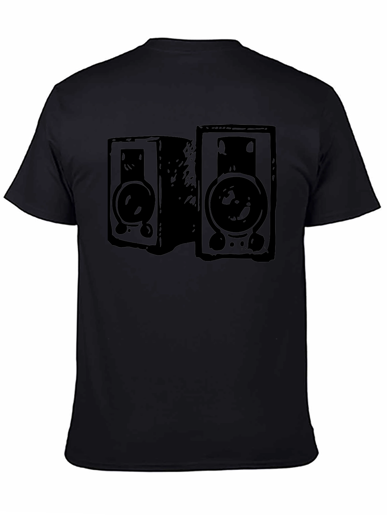 Speakers Graphic T-Shirt Black Music Lover Tee