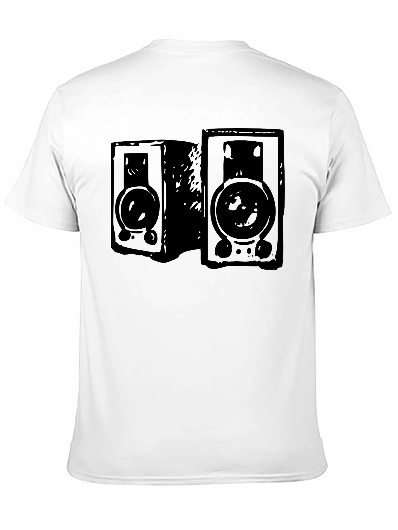 Speakers Graphic T-Shirt Black Music Lover Tee