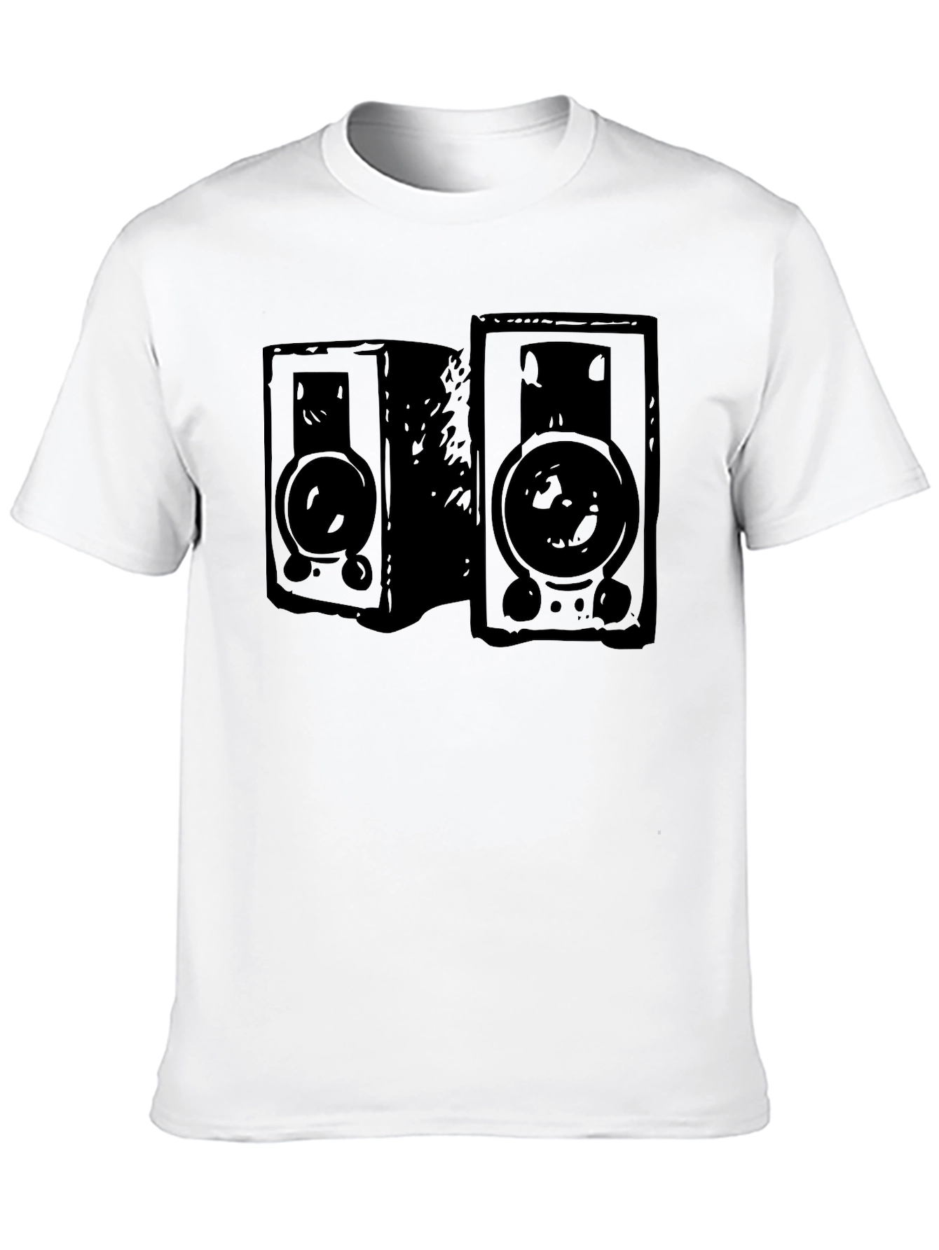 Speakers Graphic T-Shirt Black Music Lover Tee