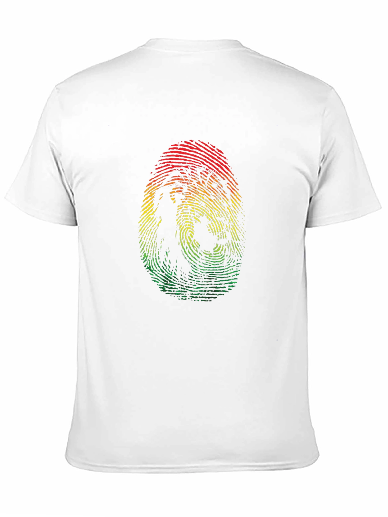 Rasta Fingerprint Graphic Tee - Black